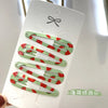 simple style water droplets metal plating hair clip 1 set