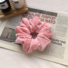 velvet oversized pure color hair scrunchies