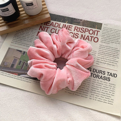 velvet oversized pure color hair scrunchies