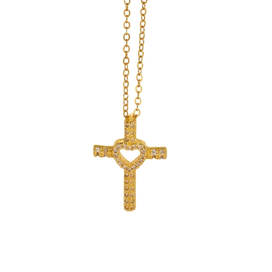 Copper Plating Heart Shape Pendant Necklace