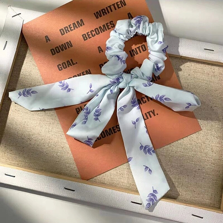 cute solid color cloth flannel hair tie