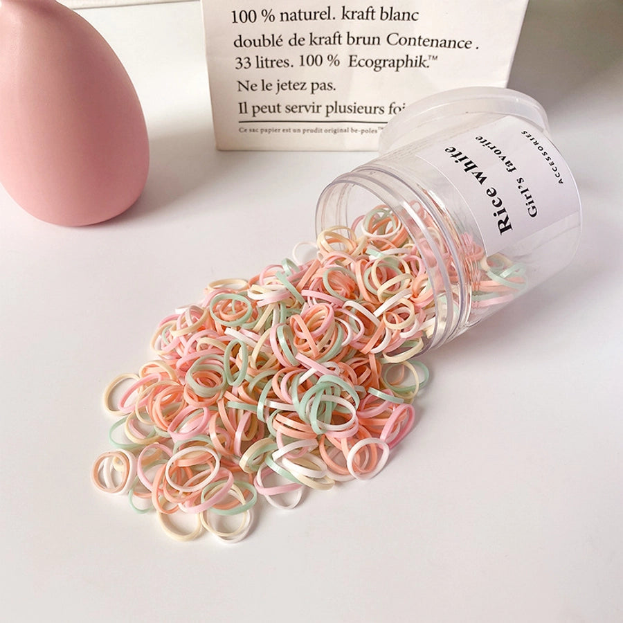 Children's hair accessories disposable rubber band Small color baby head rope does not hurt the hair high elastic girl tie head rubber band