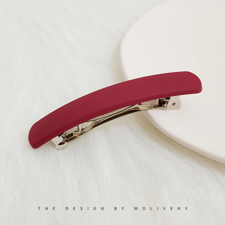 fashion solid color stainless steel plastic resin hair clip 1 piece