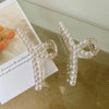 korean fashion style pearl hairpin big hair grabbing clip plate hair ponytail small hair claw