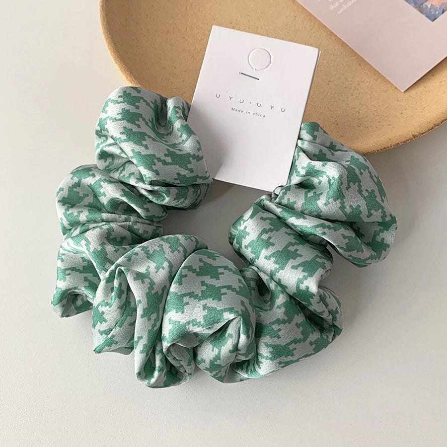 satin houndstooth retro temperament corduroy hair rope hair accessories