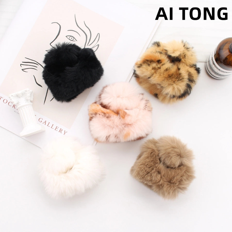 Women's Simple Style Classic Style Solid Color rabbit fur Hair Claws
