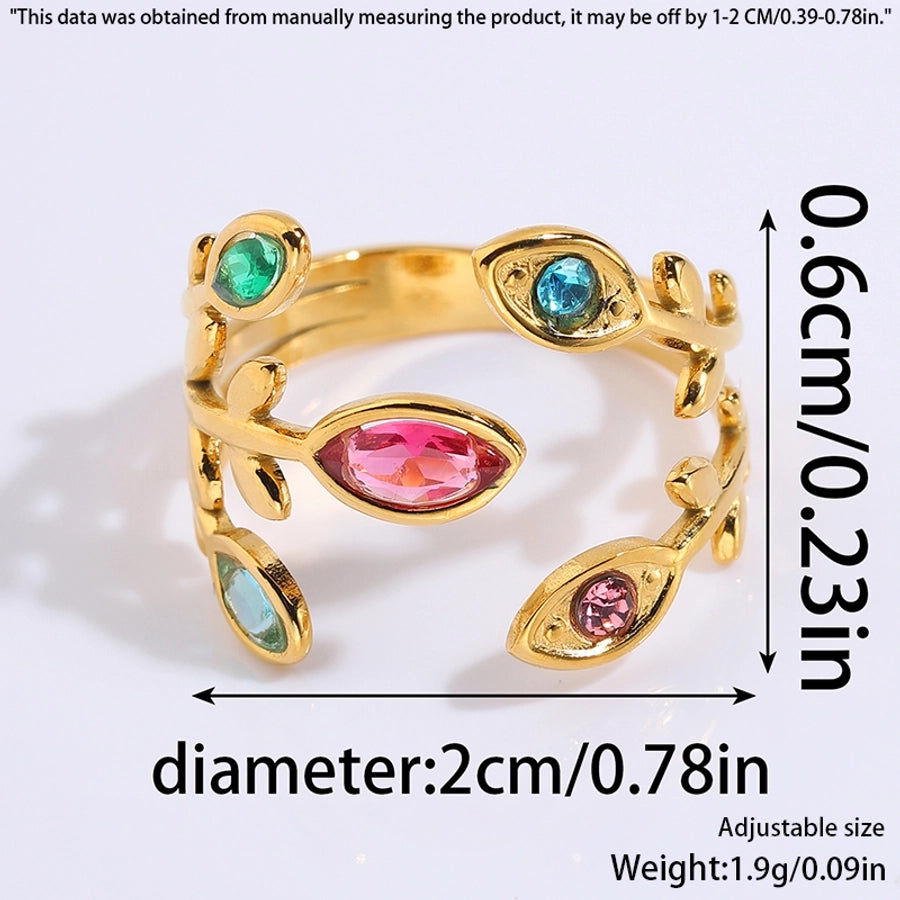 Jewelry Elegant Simple Style Classic Style Geometric 304 Stainless Steel Open Rings