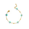 Casual Cute Simple Style Flower Titanium Steel Bracelets In Bulk