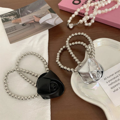 Women's Retro Simple Style Flower Leather Hair Tie