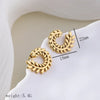 1 Pair Simple Style Commute Geometric Heart Shape Plating Titanium Steel Drop Earrings Earrings Ear Studs