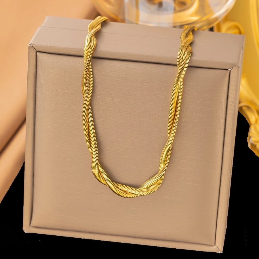 Jewelry Sweet Solid Color Titanium Steel Plating Pendant Necklace