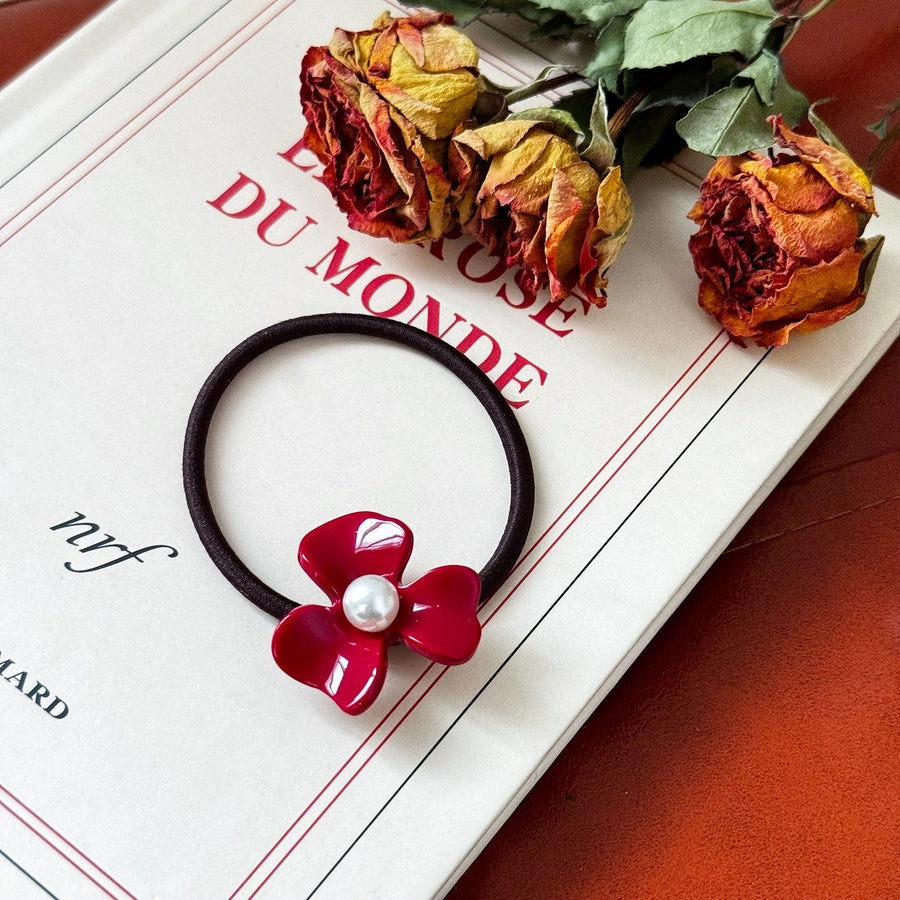 Women's Simple Style Classic Style Flower Plastic Cloth Flowers Hair Tie