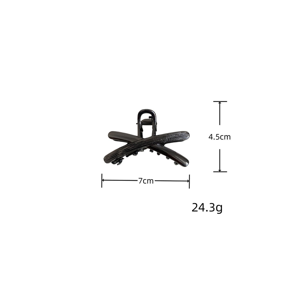 Women's Casual Simple Style Solid Color Alloy Criss Cross Hair Claws