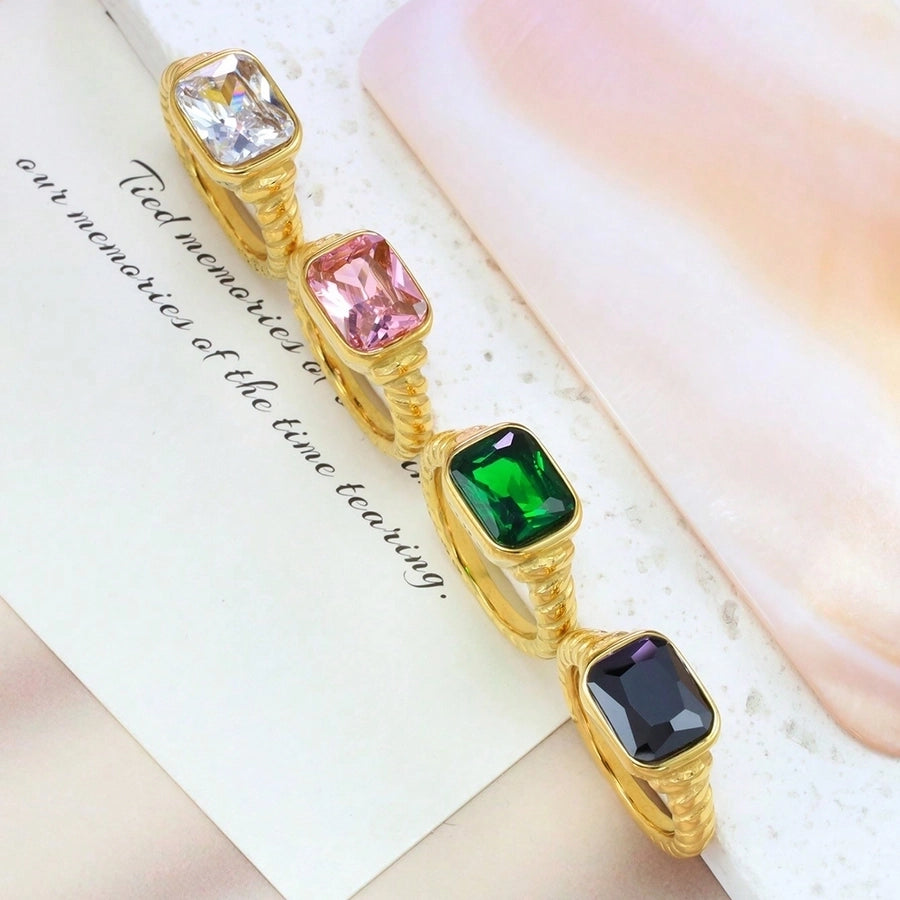 Jewelry Elegant Simple Style Classic Style Geometric Titanium Steel Rings