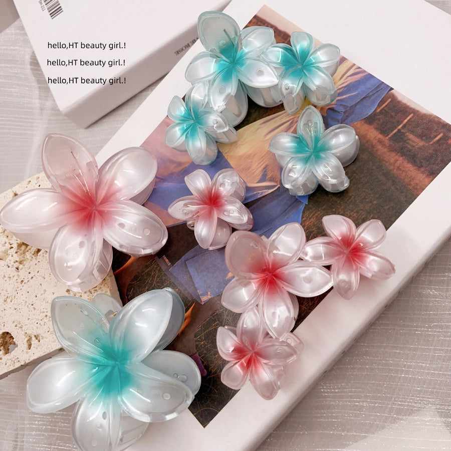 Women's Sweet Flower Plastic Stoving Varnish Hair Claws