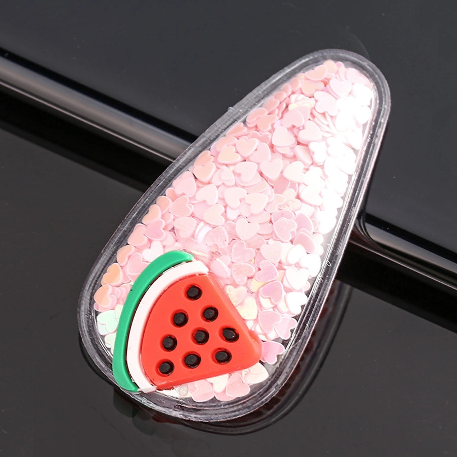 cute fruit sequin plastic hair clip 1 piece