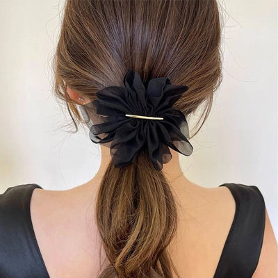 simple style geometric solid color cloth hair clip