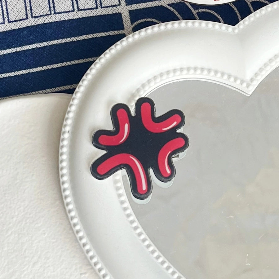 Women's Cute Smile Face Water Droplets Plastic Epoxy Hair Clip