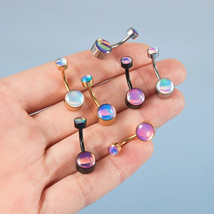 1 Piece Belly Rings Casual Elegant Vacation Geometric 304 Stainless Steel Plating Resin 18K Gold Plated