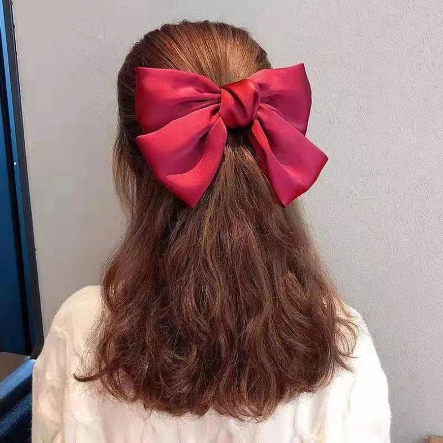 korean style bow knot cloth hair clip hair tie 1 piece