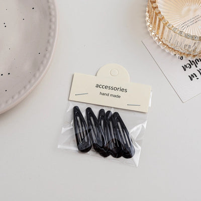 simple style solid color metal hollow out hair clip