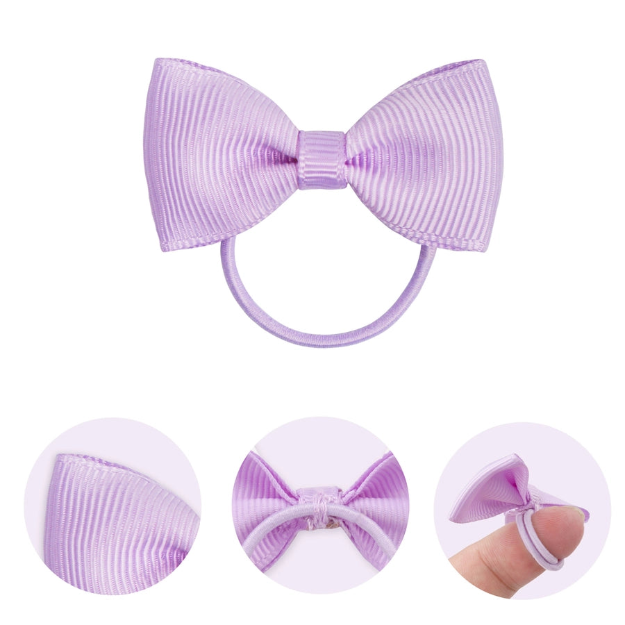 children's jewelry bow hair ring  thread belt hair accessories rubber band solid color girl small rubber band headdress