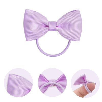 children's jewelry bow hair ring  thread belt hair accessories rubber band solid color girl small rubber band headdress