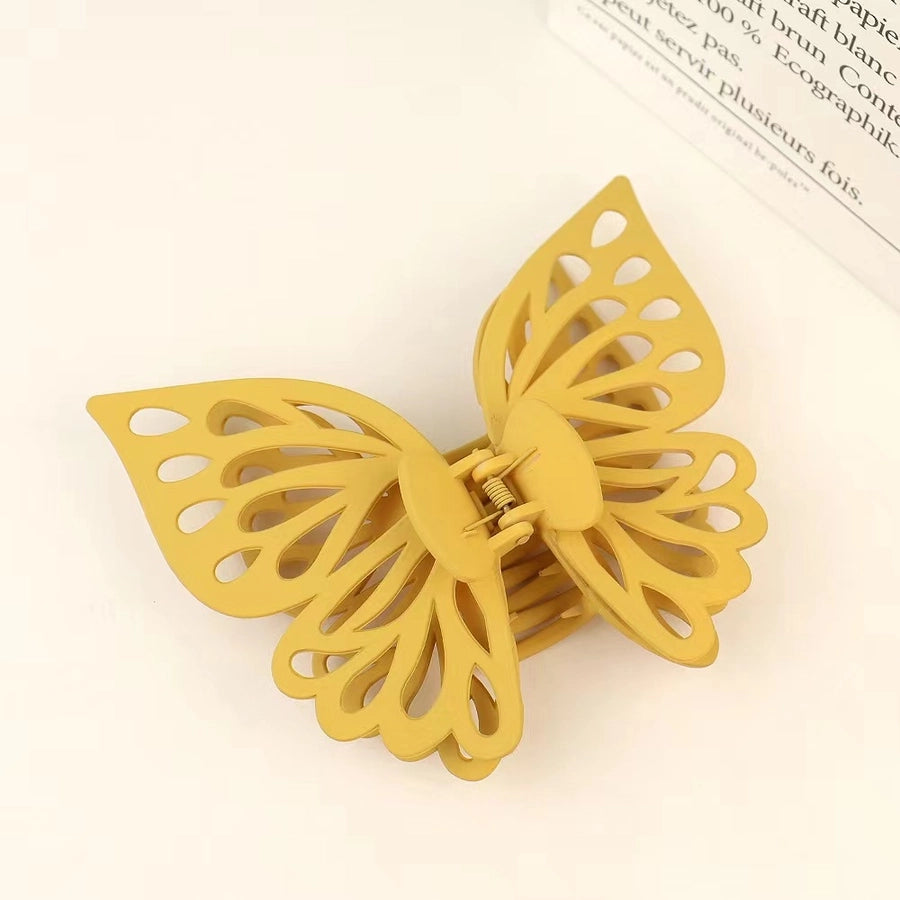 sweet butterfly plastic hollow out hair claws