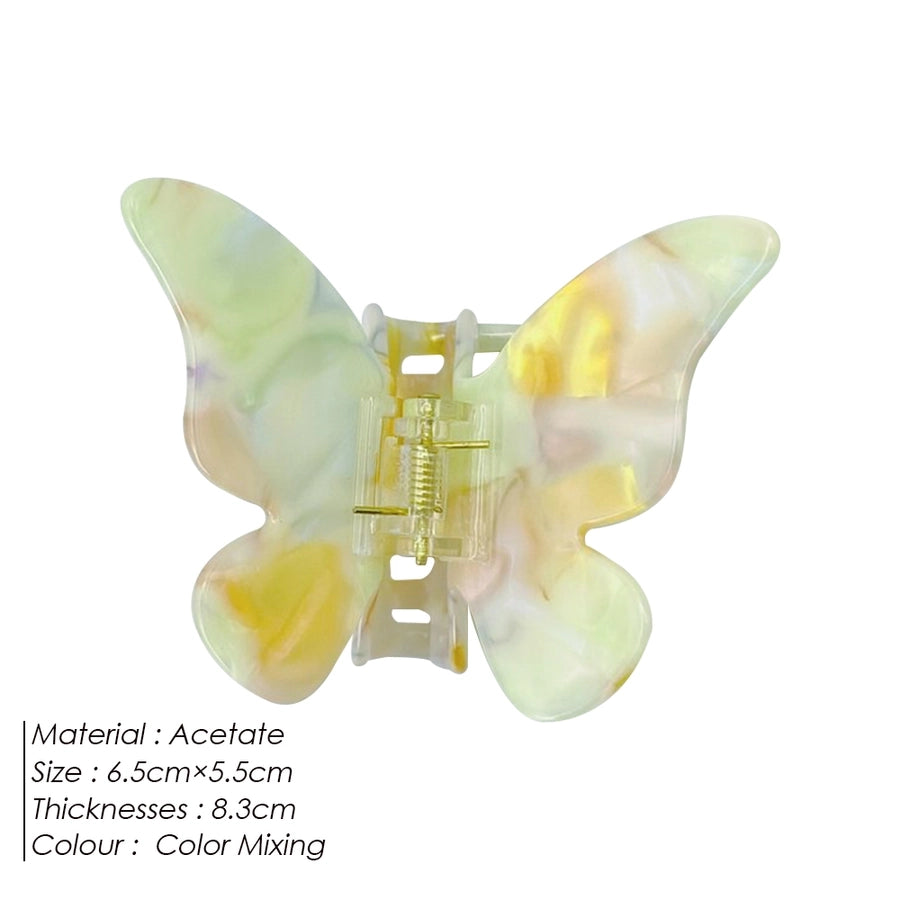 Women's Fairy Style Sweet Artistic Butterfly Acetic acid sheets Hair Claws