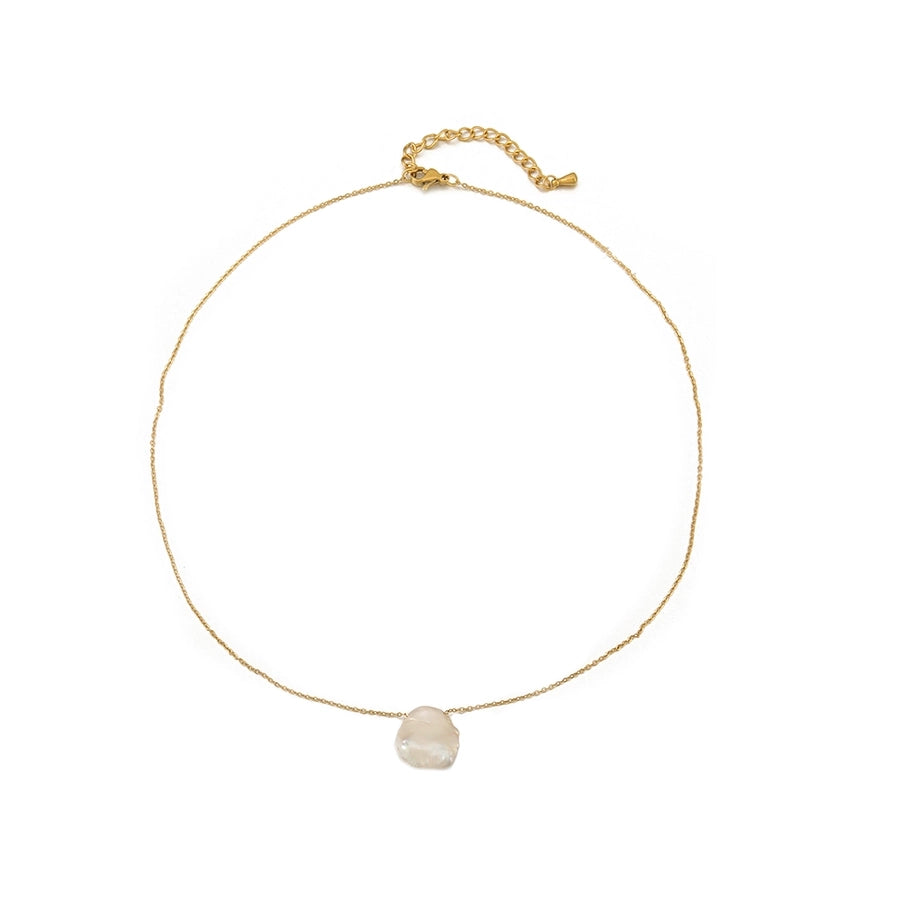 Jewelry Casual Cute Commute Irregular 304 Stainless Steel Freshwater Pearl Pendant Necklace