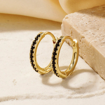 1 Pair Glam Lady Shiny Geometric Inlay Copper Zircon K Gold Plated Rhodium Plated Ear Studs