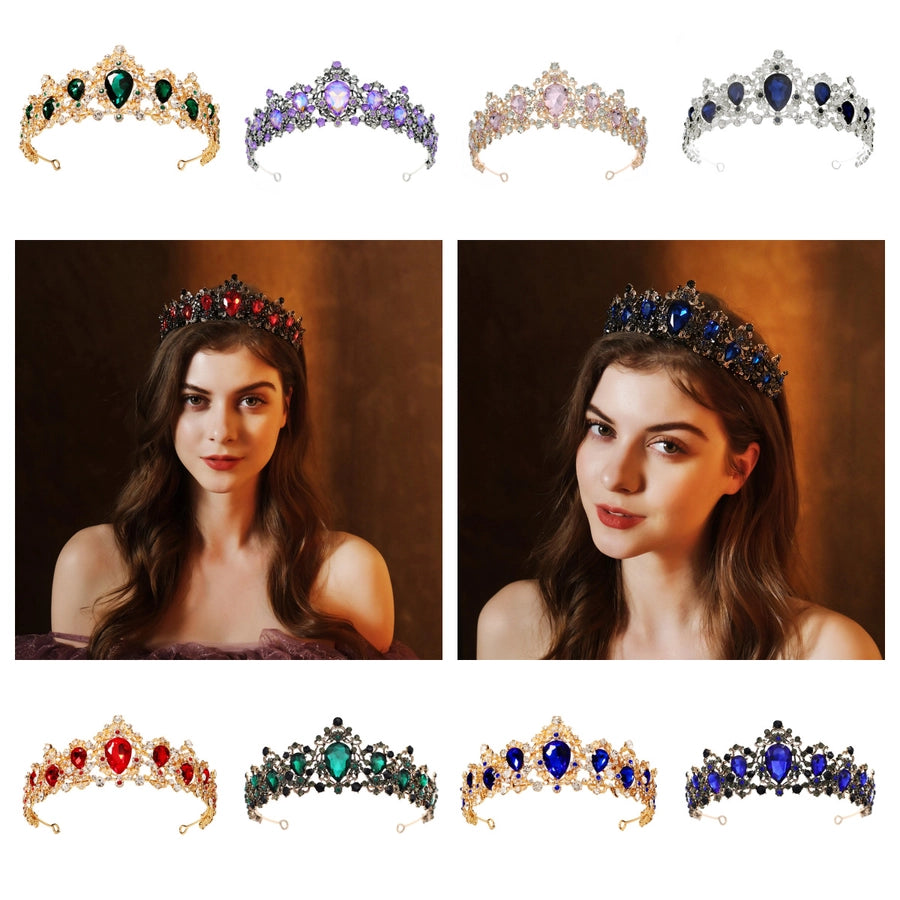 elegant retro crown alloy diamond crown