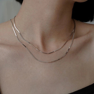 Jewelry Basic Classic Style Geometric Titanium Steel Plating Necklace