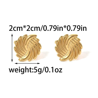 Jewelry Casual Simple Style Classic Style Irregular 304 Stainless Steel 14K Gold Plated Rings Earrings Jewelry Set