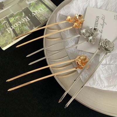 retro u shape metal plating hairpin