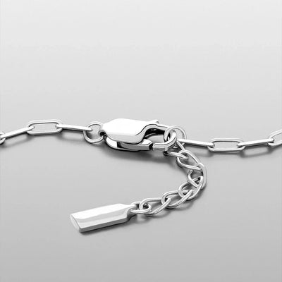 Simple Style Classic Style Paper Clip 304 Stainless Steel Paperclip Chain Bracelets In Bulk