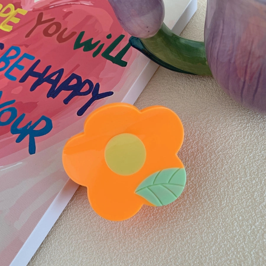 women's sweet simple style flower acetic acid sheets hair claws