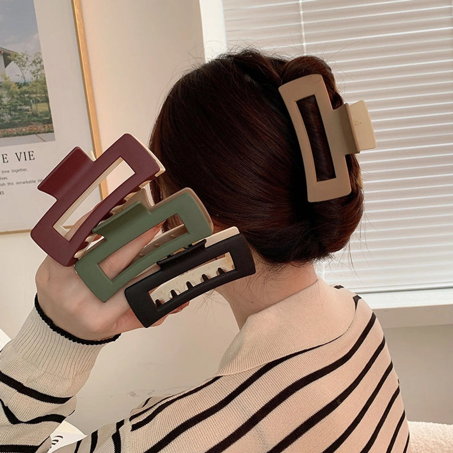 Women's Elegant Retro Commute Color Block Plastic Hair Claws