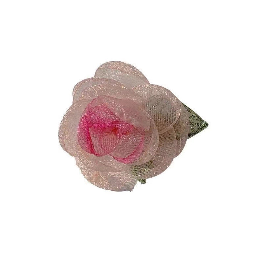 Women's Princess Sweet Rose Mixed materials Hair Clip Hair Tie