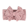 pastoral polka dots cloth bowknot hollow out hair band