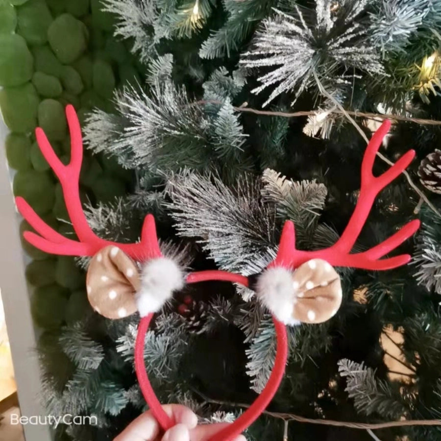 Internet Celebrity  Christmas Girl Heart Christmas Hair Band Cute Elk Horn Hair Accessories Pressure Hair Band