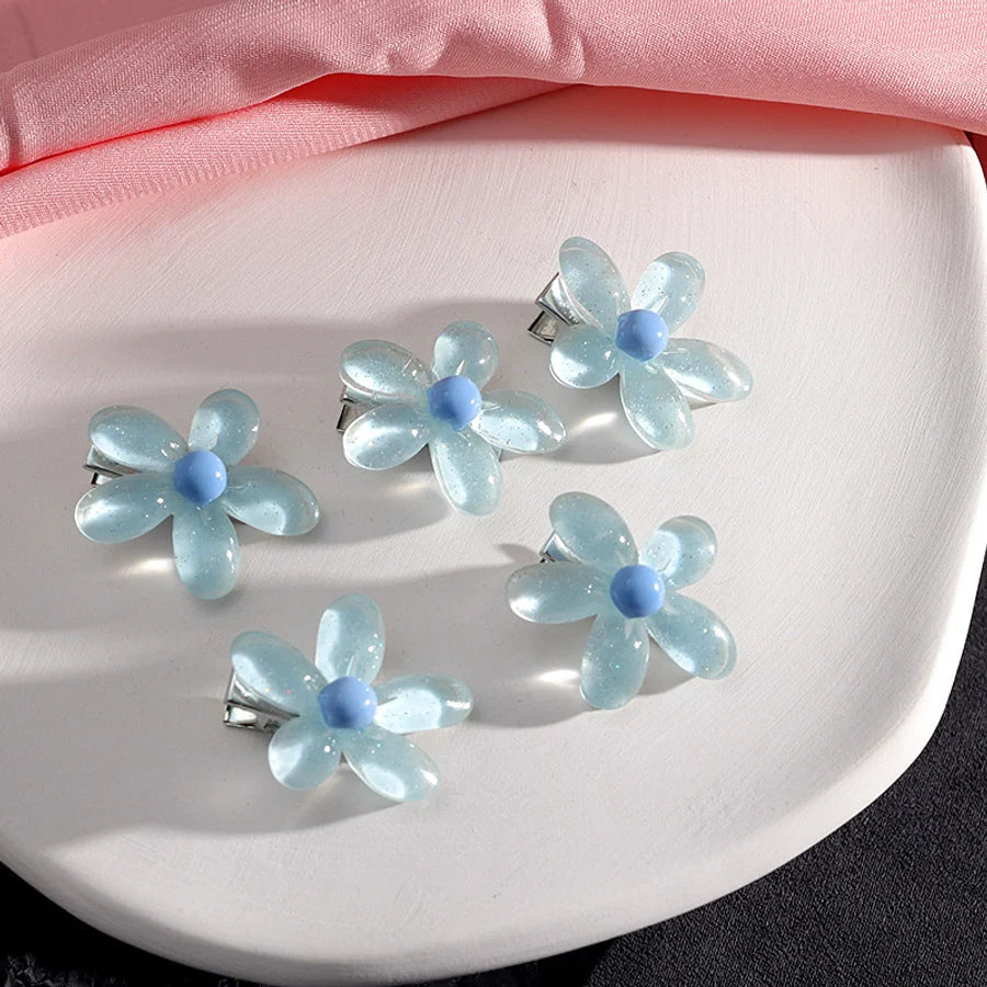 Women's Cute Sweet Heart Shape Plastic Resin Hair Clip