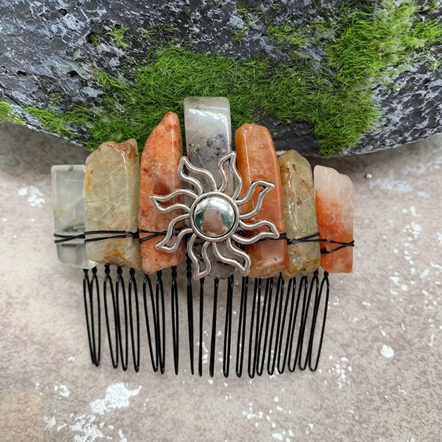 fashion sun crown crystal insert comb 1 piece
