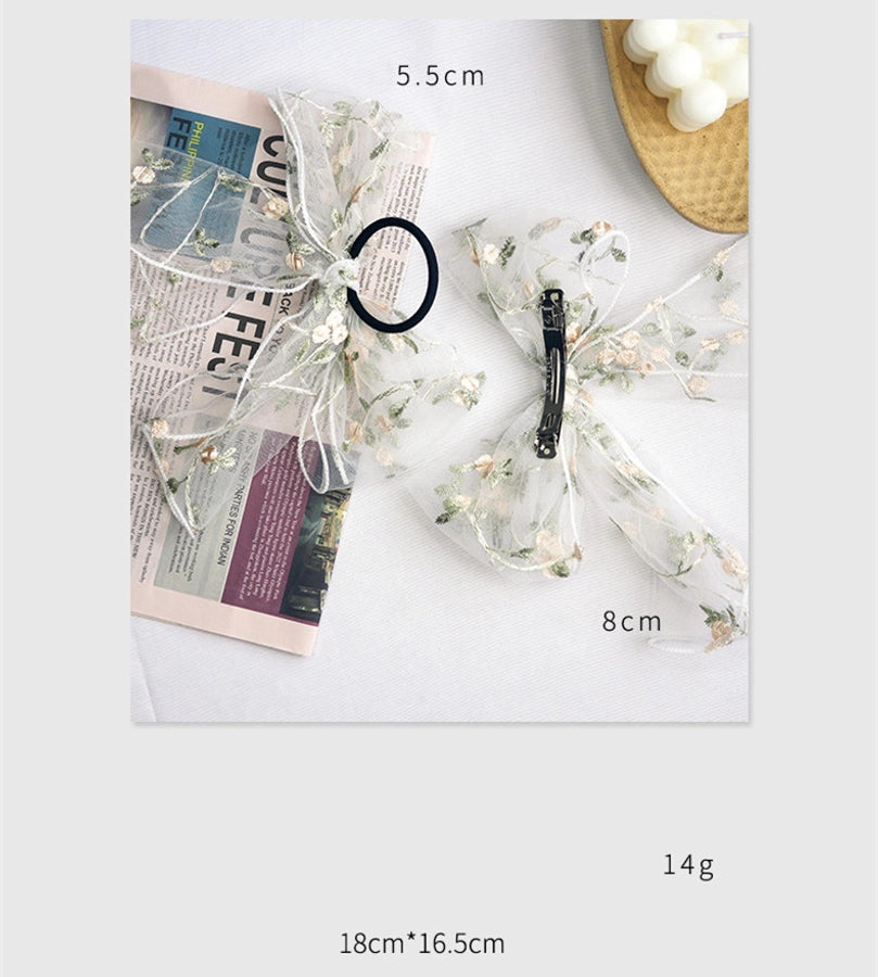 women's sweet bow knot cloth hair clip hair tie