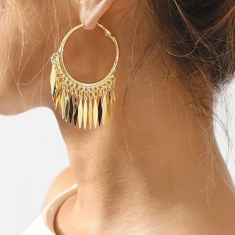 1 Pair Retro Round Star Heart Shape Plating Iron Gold Plated Earrings