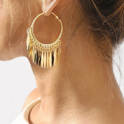 1 Pair Retro Round Star Heart Shape Plating Iron Gold Plated Earrings