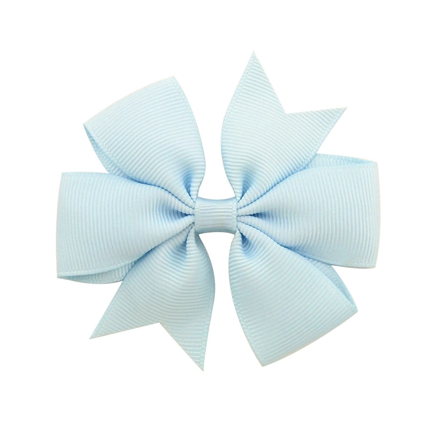 fashion solid color bow knot cloth hair clip 1 piece