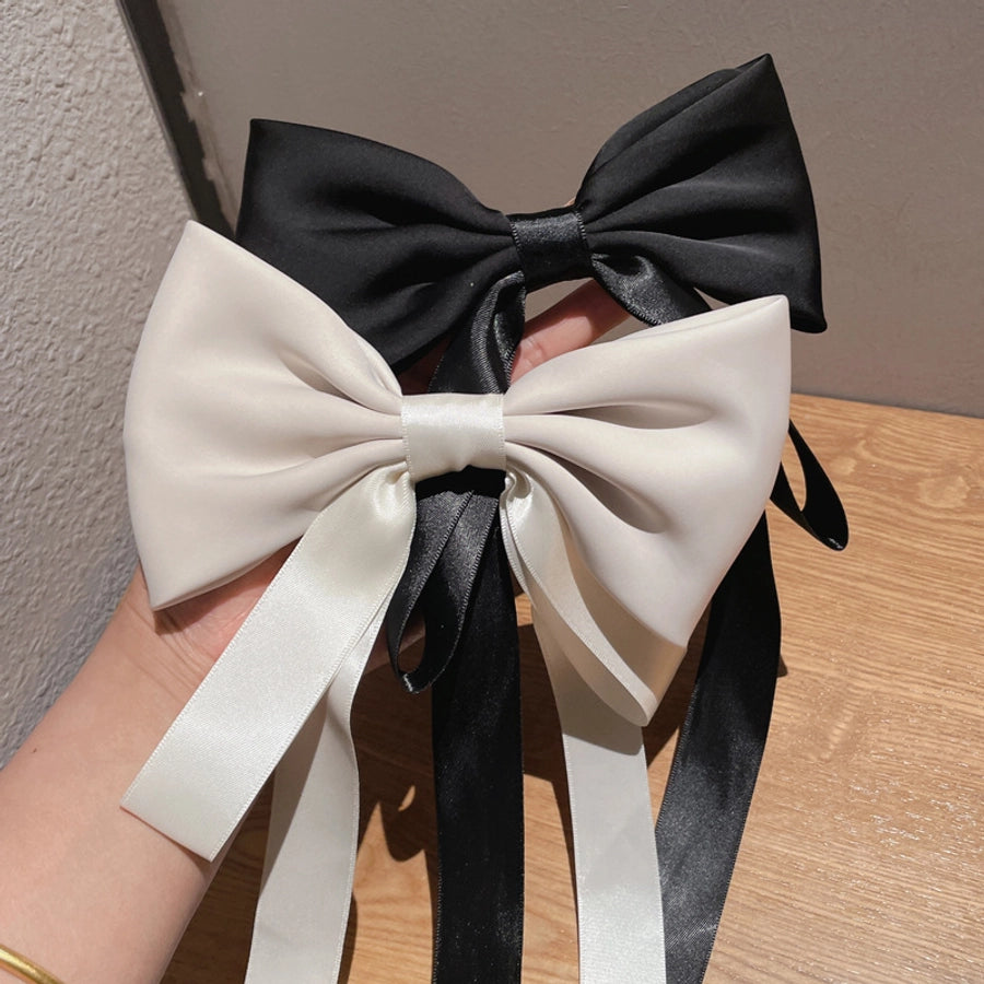 women's simple style bow knot cloth hair clip