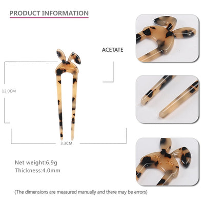 Women's Cute Retro Classic Style Rabbit Acetic acid sheets Hair Sticks