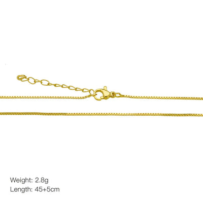 Copper 18K Gold Plated Solid Color Necklace